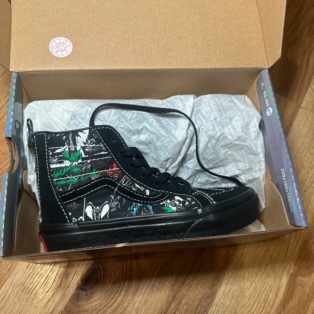 Vans Kids Black High-Top Sneakers Disney 100 Anniversary
